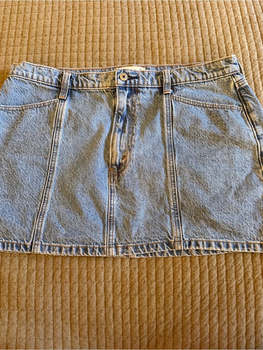 Abercrombie & Fitch Light Blue Denim Mini Skirt